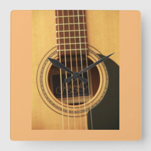 Carrée GUITAR ART Mur Horloge