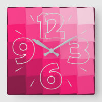 Horloge 15 - nombres et tirets