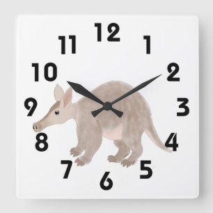 Carrée Horloge Aardvark