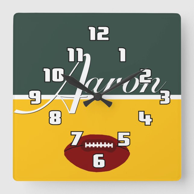 Carrée Horloge Aaron Football Limon (Recto)