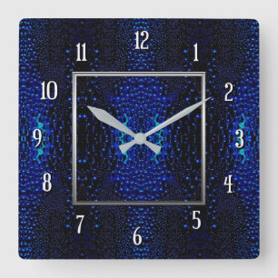 Carrée Horloge Abstraite du Carré Motif Raindrops