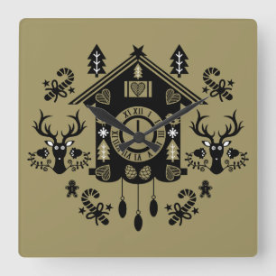 Carrée Horloge allemande Noël