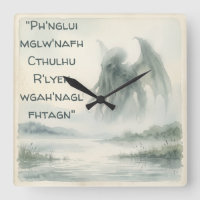 Horloge aquarelle Cthulhu Horreur cosmique lovecra
