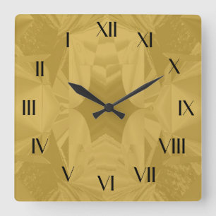 Carrée Horloge arrière de Noël d'abrégé sur mol or