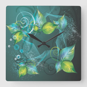 Carrée Horloge Art 24 Abstraite