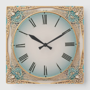 Carrée Horloge Art Déco