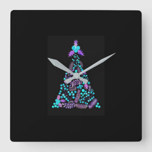 CARRÉE HORLOGE ART DÉCO DE NOËL