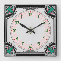 Horloge Art Déco Exquise Version Couleurs Vivides