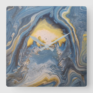 Carrée Horloge artistique Abstraite