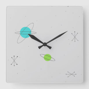 Carrée Horloge Astro rétro