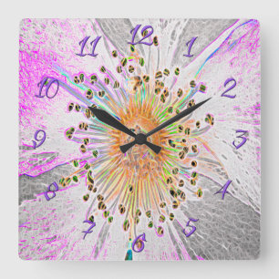 Carrée Horloge avec une photo numérique améliorée