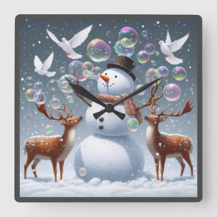 Carrée Horloge Bubbly Blizzard