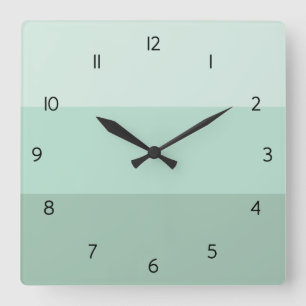 Carrée Horloge Carré à écartement Ombre Vert