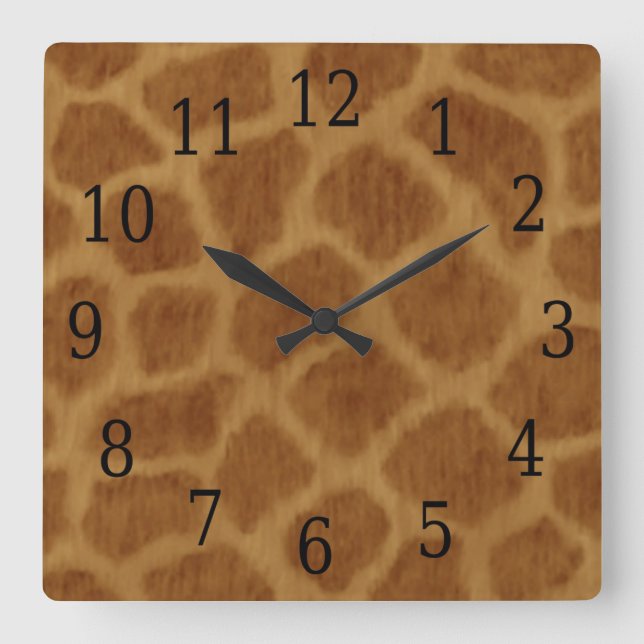 Carrée Horloge Carré de Giraffe (Recto)