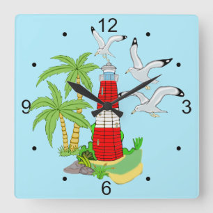 Carrée Horloge Carré de la scène du phare nautique