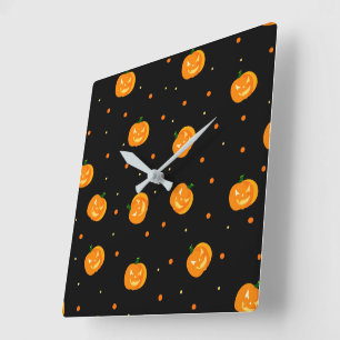 Carrée Horloge citrouille du mur de pluie