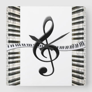 Carrée Horloge Clavier de Piano