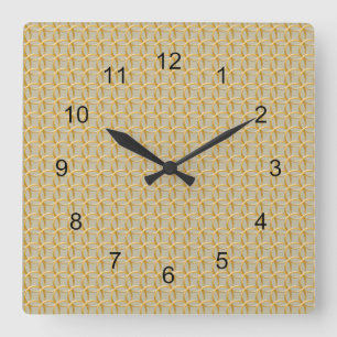 Carrée Horloge - Courrier de la chaîne de liens d'or