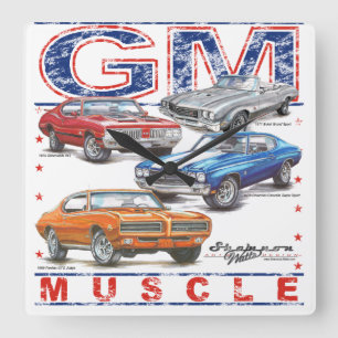 Carrée Horloge de carré de muscle de GM