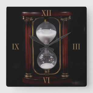 CARRÉE HORLOGE DE CARRÉ EN VERRE D'HEURE CLASSÉE