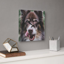 Horloge de chien personnalisée, horloge de animal
