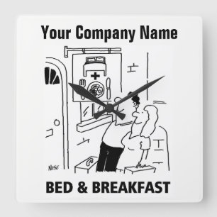 Carrée Horloge de dessin de la maison d'hôtes