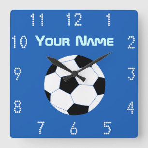 Carrée Horloge de football : Football de marine