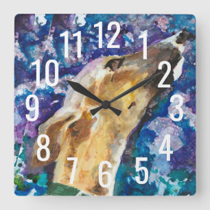 Carrée Horloge de l'hippet Greyhound, Chien de la Faune
