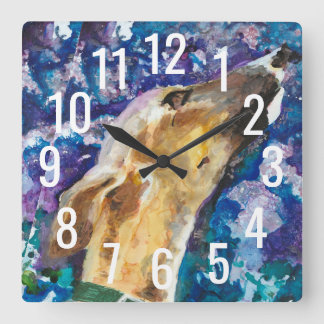 Carrée Horloge de l'hippet Greyhound, Chien de la Faune