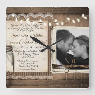 Carrée Horloge de mariage