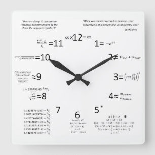 Carrée Horloge de maths