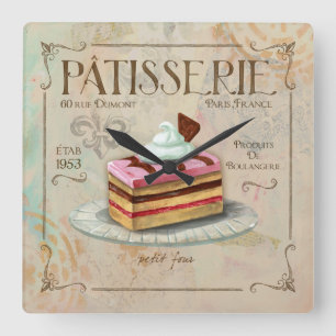 Carrée Horloge de Patisserie, petit four