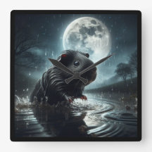 horloge de porc de Guinée noire