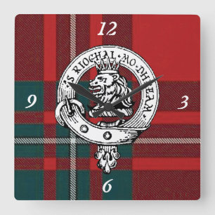 Carrée Horloge de tartan de MacGregor
