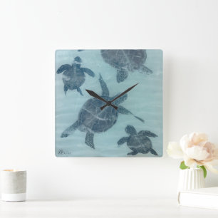 Carrée Horloge des tortues marines