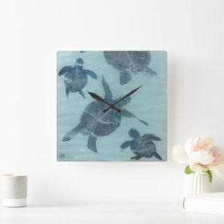 Carrée Horloge des tortues marines