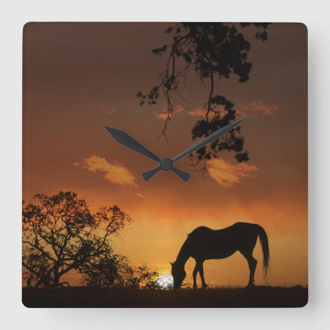 Carrée Horloge du sud-ouest du coucher de soleil (Recto)
