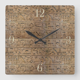 Carrée Horloge égyptienne antique de concepteur