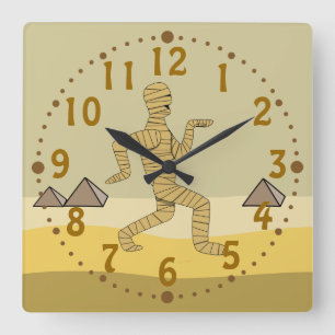 Carrée Horloge égyptienne de coutume de Halloween de