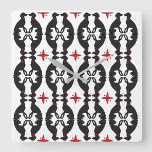 Carrée Horloge élégante de motif de lévrier