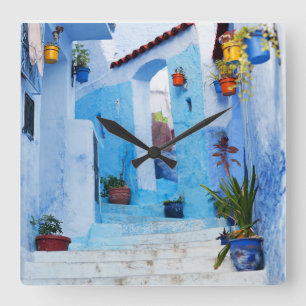 Carrée Horloge en céramique du Maroc