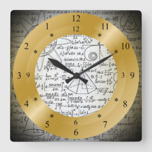 Carrée Horloge horaire~Horloge Imaginaire~Unique