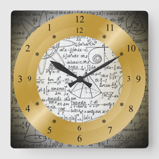 Carrée Horloge horaire~Horloge Imaginaire~Unique (Recto)