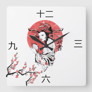 Carrée Horloge japonaise