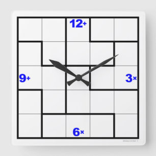 Carrée Horloge KenKen® avec puzzle téléchargeable