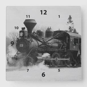 Carrée Horloge Locomotive Du Train vintage