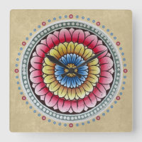 Horloge Lotus Mandala