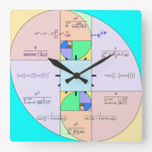 Horloge mathématique du ratio d'or