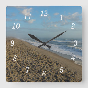 Carrée Horloge Méditoriale D'Une Plage De Cocoa
