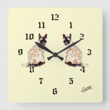 Horloge : Miaou , Amour .